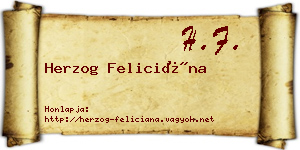 Herzog Feliciána névjegykártya